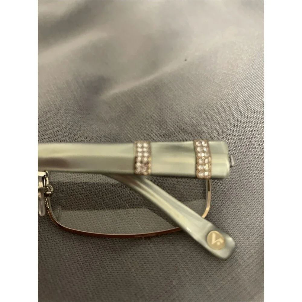 Vogue Eyeglasses VO 3713 Pearl Silver With Bling Frames  Flex Hinges NEW